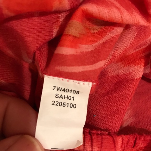 Lucky Brand Boho Peasant Top Womens Size Small On Off Shoulder Pink Orange - Picture 14 of 14